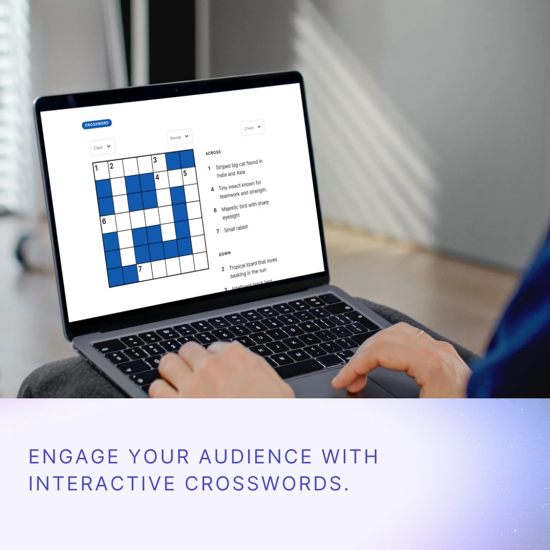 engage your audience with a crossword puzzle