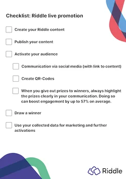 Preview of the live quiz engagement checklist